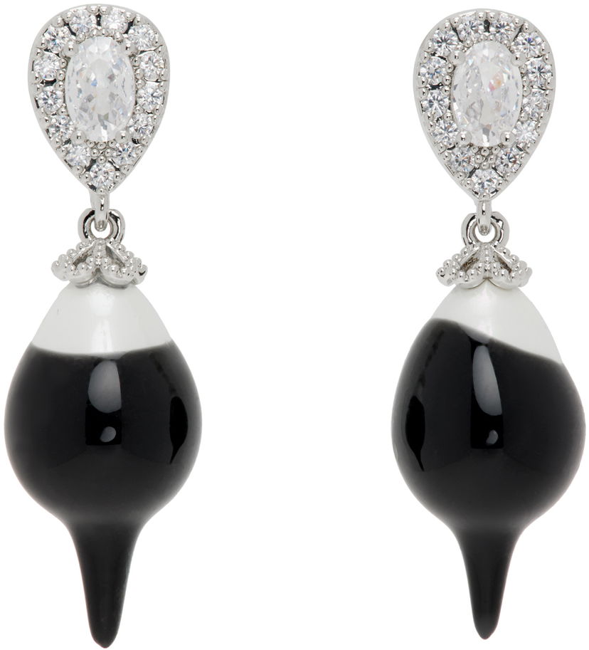 Uhani Ottolinger Ottolinger Pearl Drop Earrings Črna | 2501010