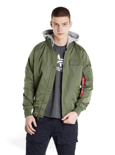 Bomber jakna Alpha Industries Bomber MA-1 TT Hood BP Zelena | 106103 01