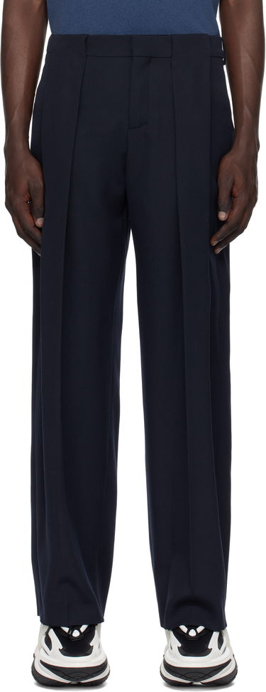 Hlače Balmain Balmain Pleated Trousers Mornarica | EH1PQ305WC09, 0