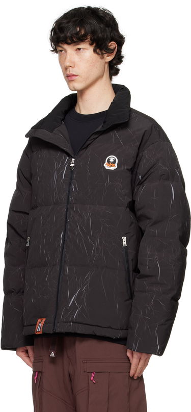 Puhovka AAPE by A Bathing Ape AAPE by A Bathing Ape Moonface Logo Camo Hooded Down Jacket Črna | AAPDNM7665XXNBKX, 3