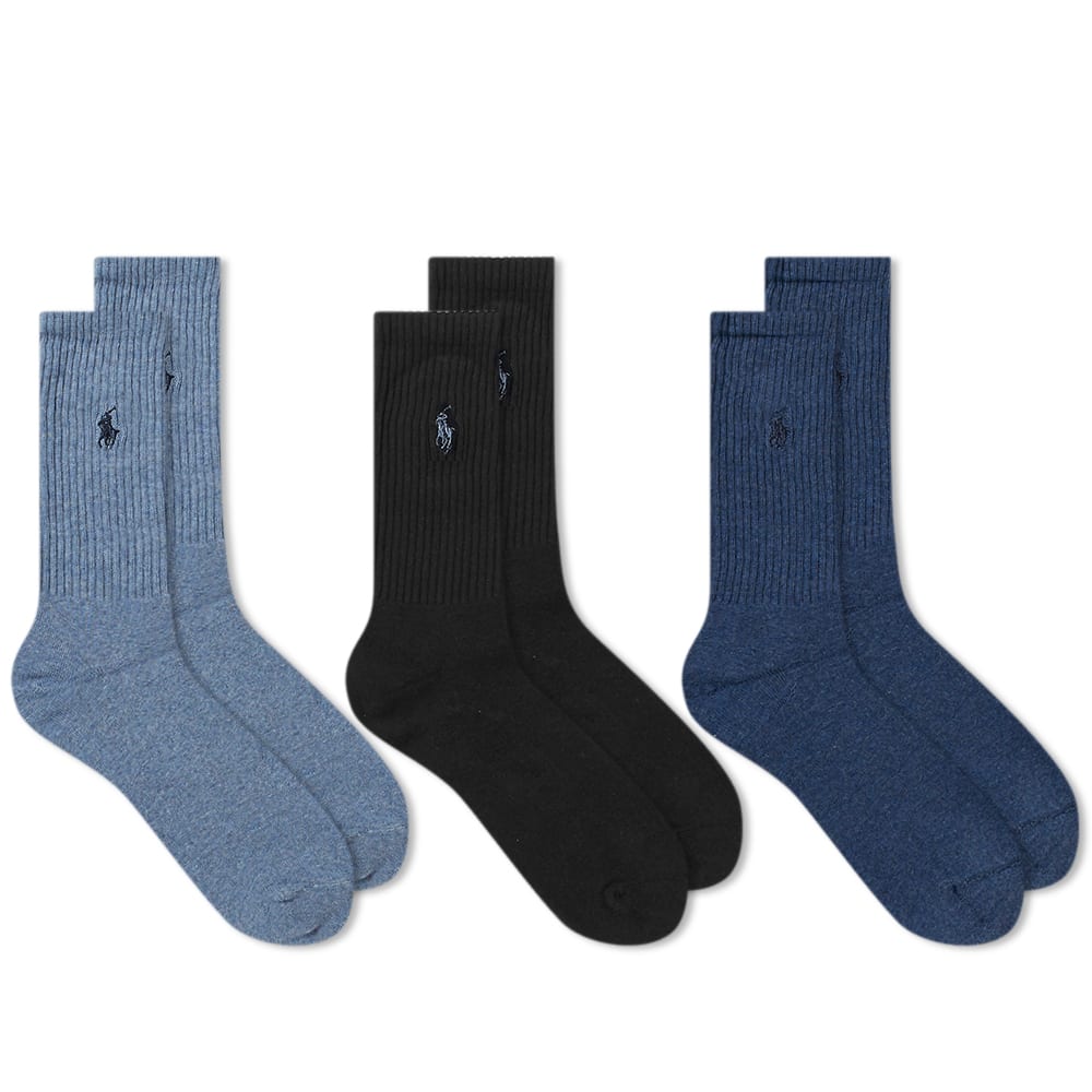 Nogavice Polo by Ralph Lauren Assorted Sock - 3 Pack Mornarica | 449655211002, 0