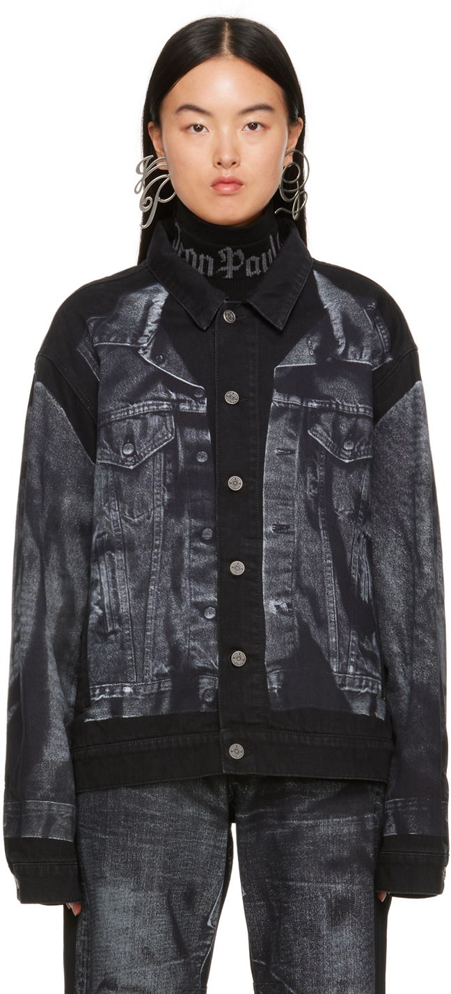 Jakna Jean Paul Gaultier Jean Paul Gaultier Trompe L'œil Denim Jacket Črna | 23/15-U-VE026ILP-D009-00