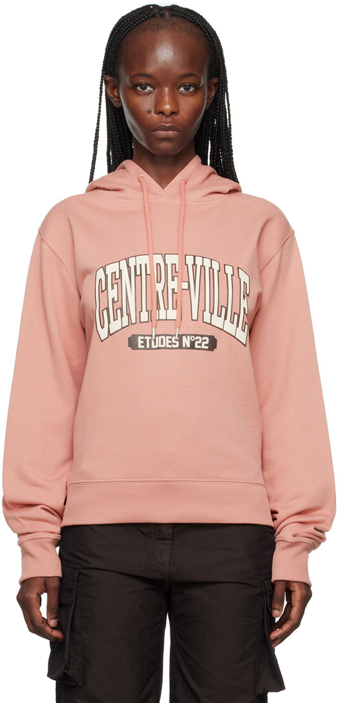 Pulover Études Centre-Ville Graphic Print Hoodie Roza | H23MM280A01351