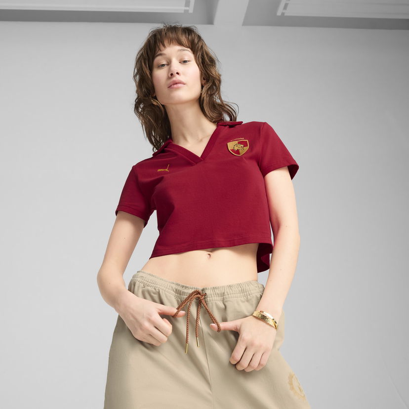Krop-top Puma PUMA x HARRY POTTER Women's Cropped Polo Shirt Rdeča | 630097_13