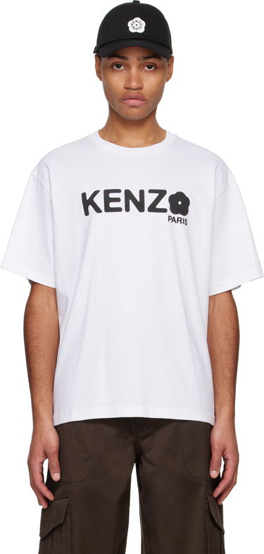Majica KENZO Oversize T-Shirt With Graphic Print Bela | FF55TS4914SG, 0