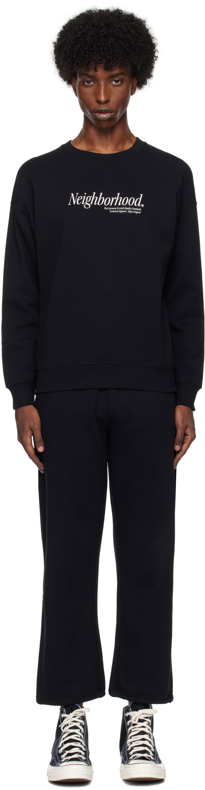 Trenirka Neighborhood Home Sweatshirt & Sweatpants Set Črna | 242QTNH-CSM01