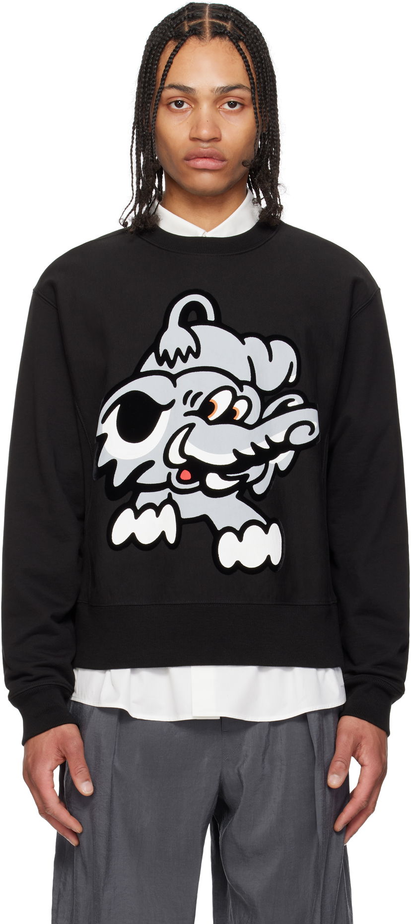 Pleteni pulover KENZO Kenzo Paris VERDY Edition Cotton Sweatshirt Črna | FF55SW2684MC