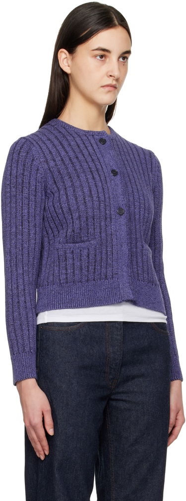 Pleteni pulover JW Anderson JW Anderson Cropped Buttoned Cardigan Lila | KW1356-YN0410, 1