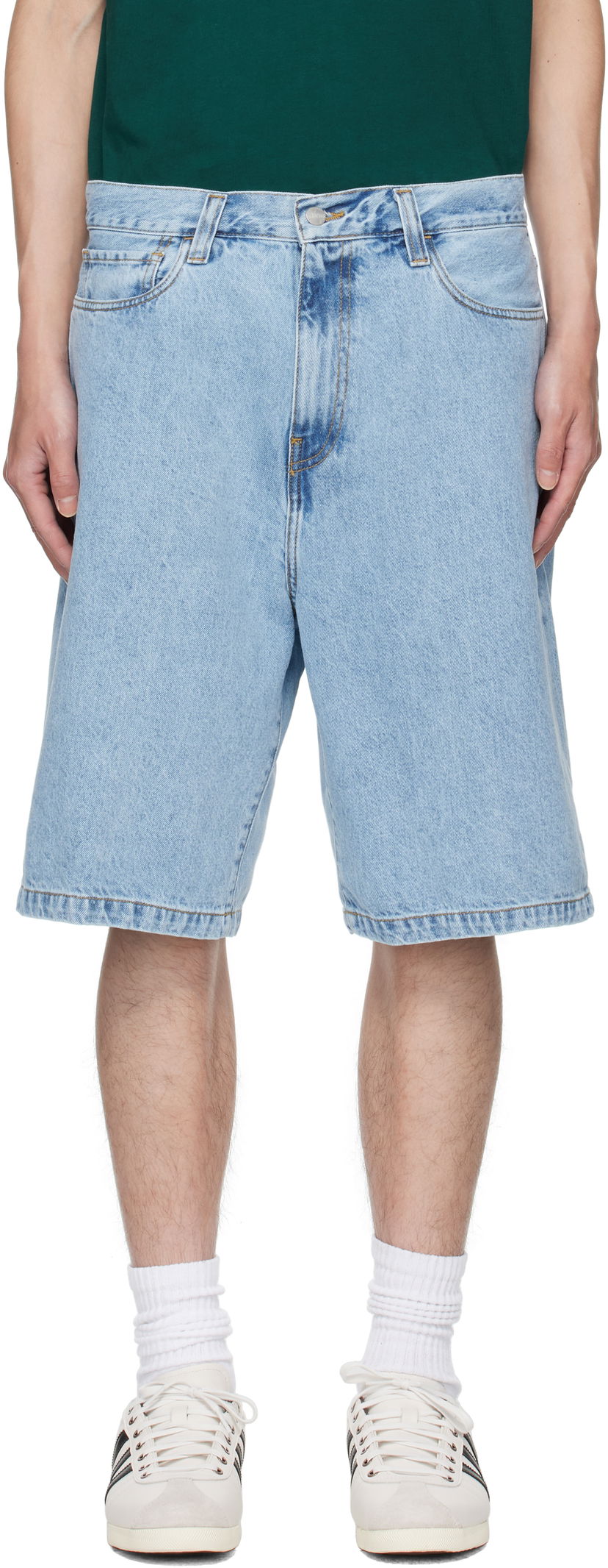 Kratke hlače Carhartt WIP Work In Progress Landon Denim Shorts Modra | I030469