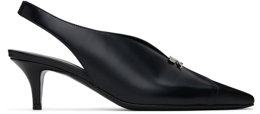 Superge in čevlji Courrèges Slingback Leather Heels Črna | 324SPP015CV0033
