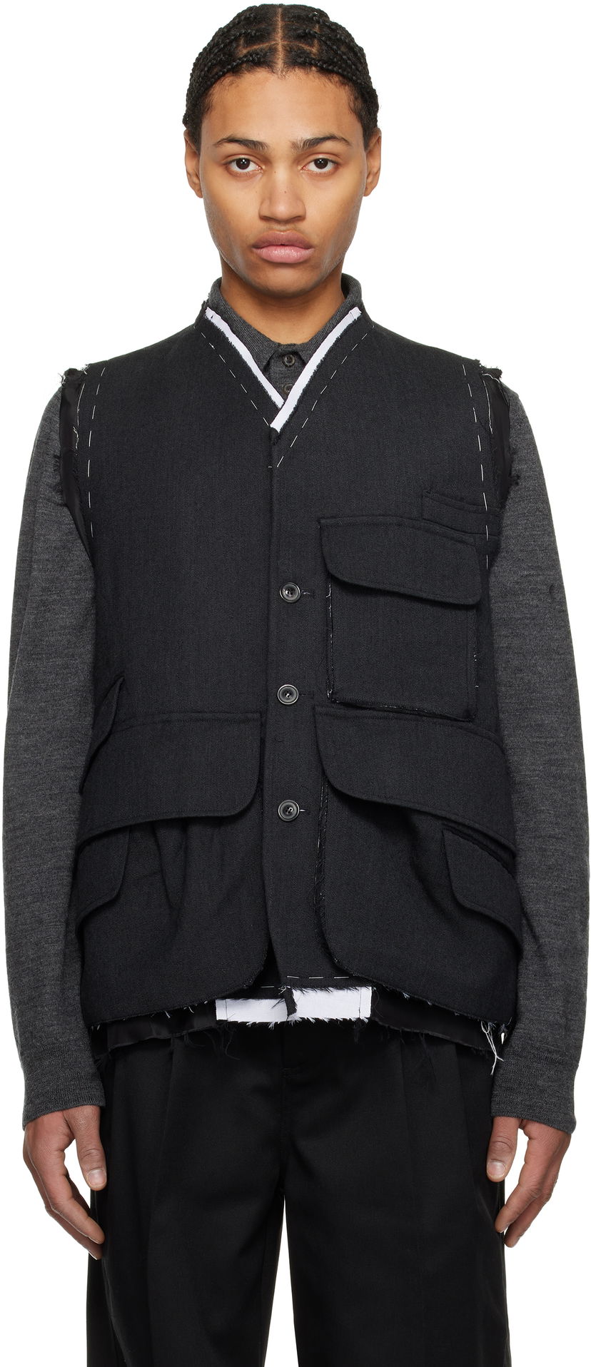 Telovnik Maison Margiela Maison Margiela Wool Vest Črna | S50FB0109 S44578