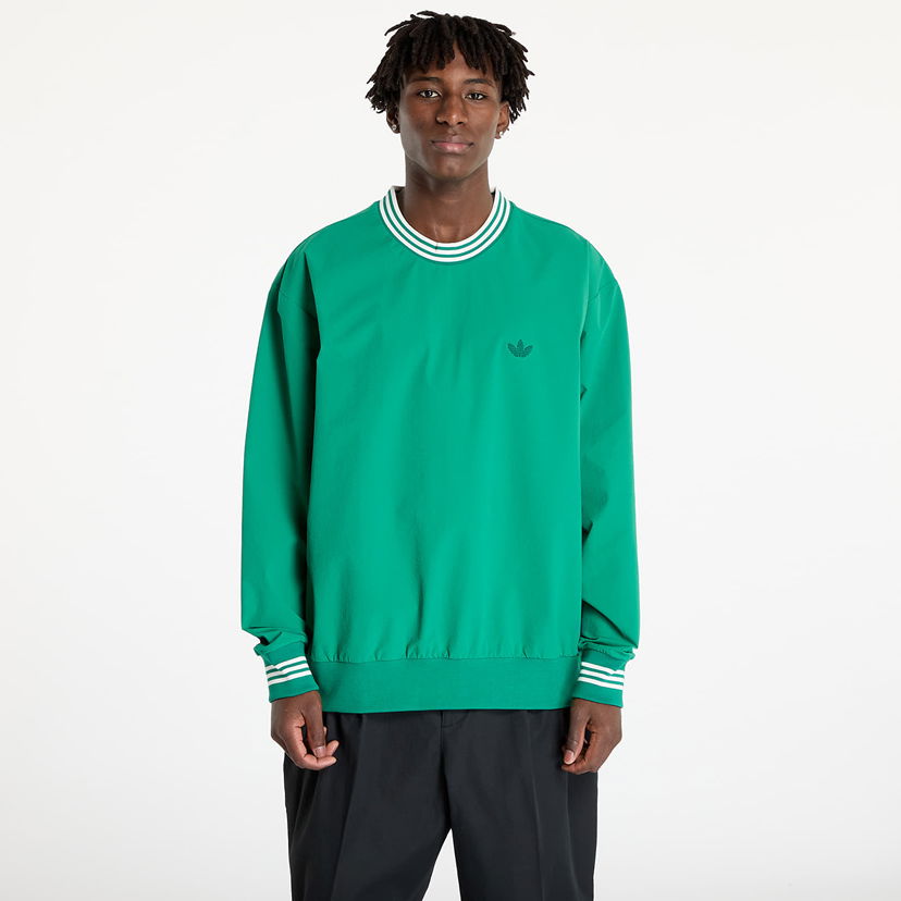 Pulover adidas Originals Rolling Links Dwr Crew Bright Green Zelena | JE9340