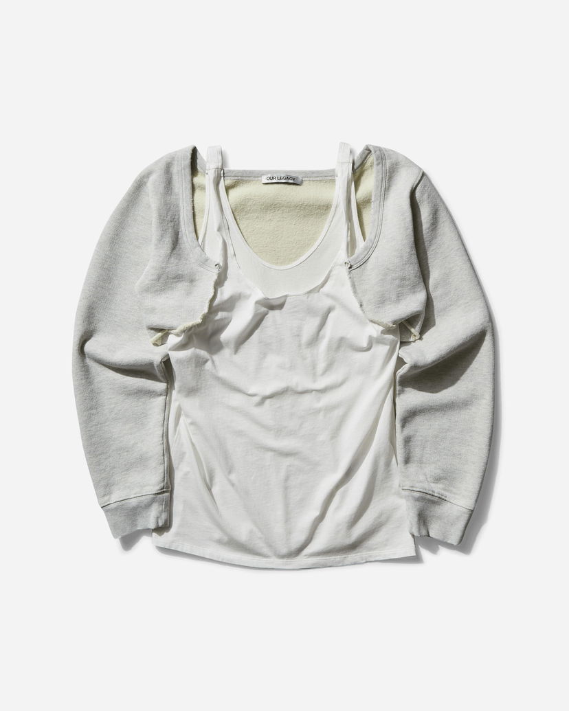 Pleteni pulover OUR LEGACY Cardigan Tank Siva | W2256CY 001