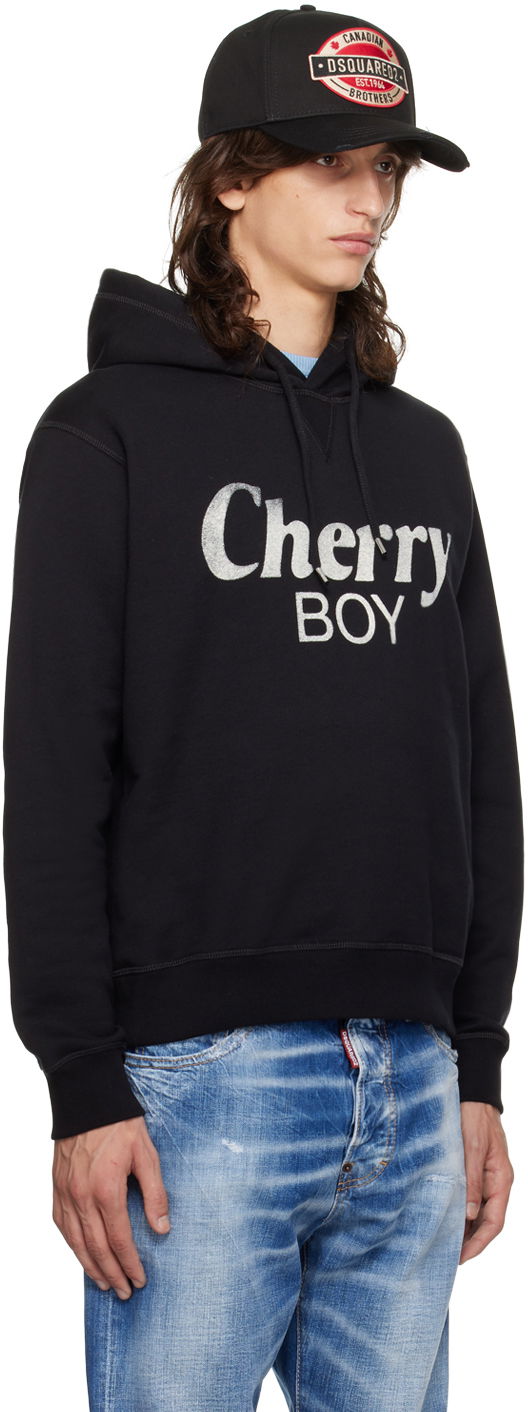 Pulover DSQUARED2 Dsquared2 'Cherry Boy' Hoodie Črna | S71GU0670_S25551, 1