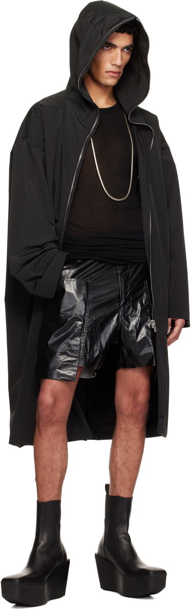 Dežni plašč Rick Owens Rick Owens Hooded Gimp Coat Črna | RU01E5969 MB, 3
