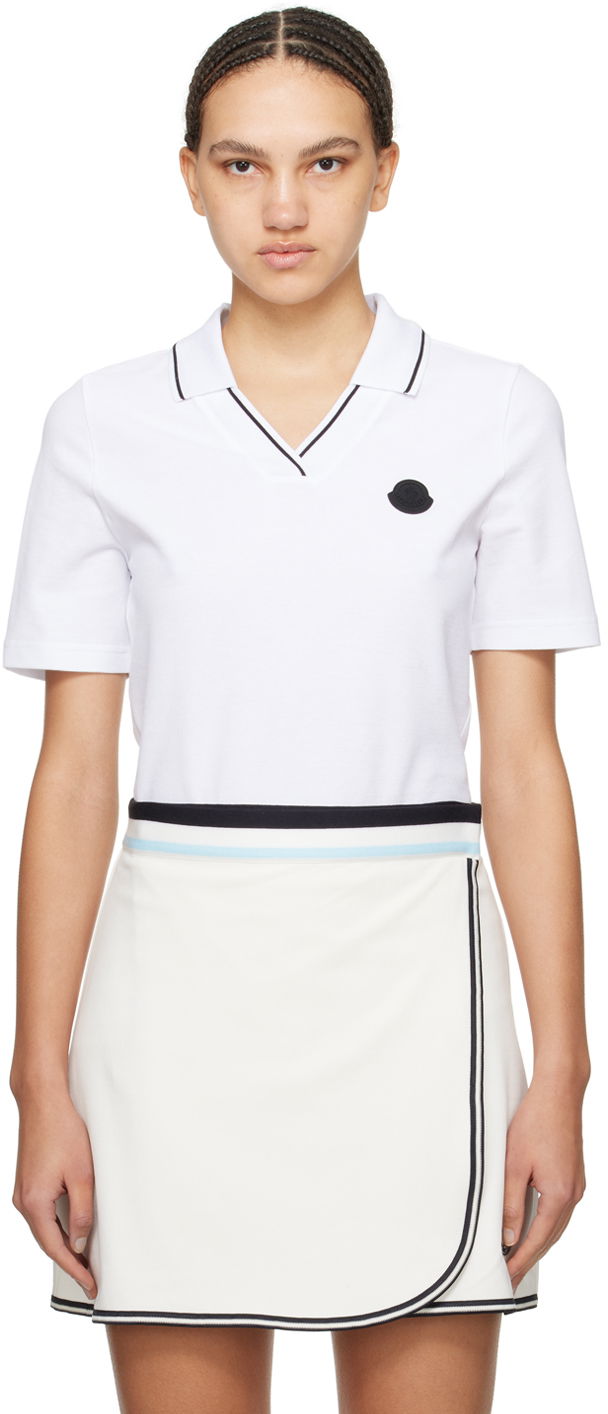 Polo majica Moncler Patch Polo Tee Bela | J10938A00001899TW, 0