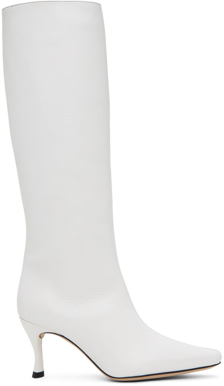 Oblačila BY FAR BY FAR Stevie 42 Knee-High Boots Bela | 23PFSVIWHNAP