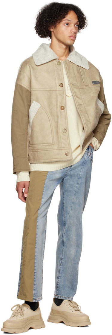 Jakna Feng Chen Wang Feng Chen Wang Reversible Faux-Shearling Jacket Bež | FUF14JK17, 4