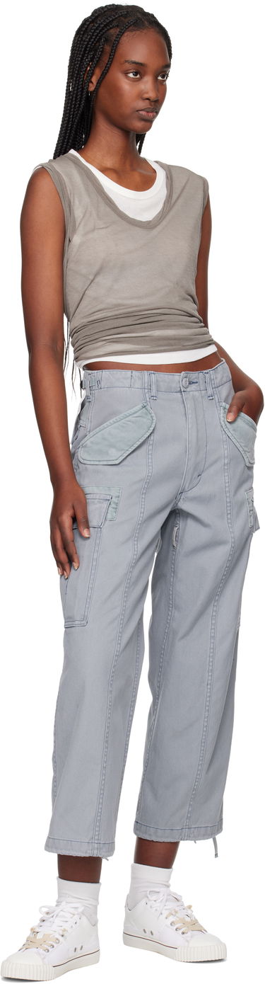 Cargo hlače R13 R13 Cropped Cargo Pants Siva | R13WD320-D279A, 3