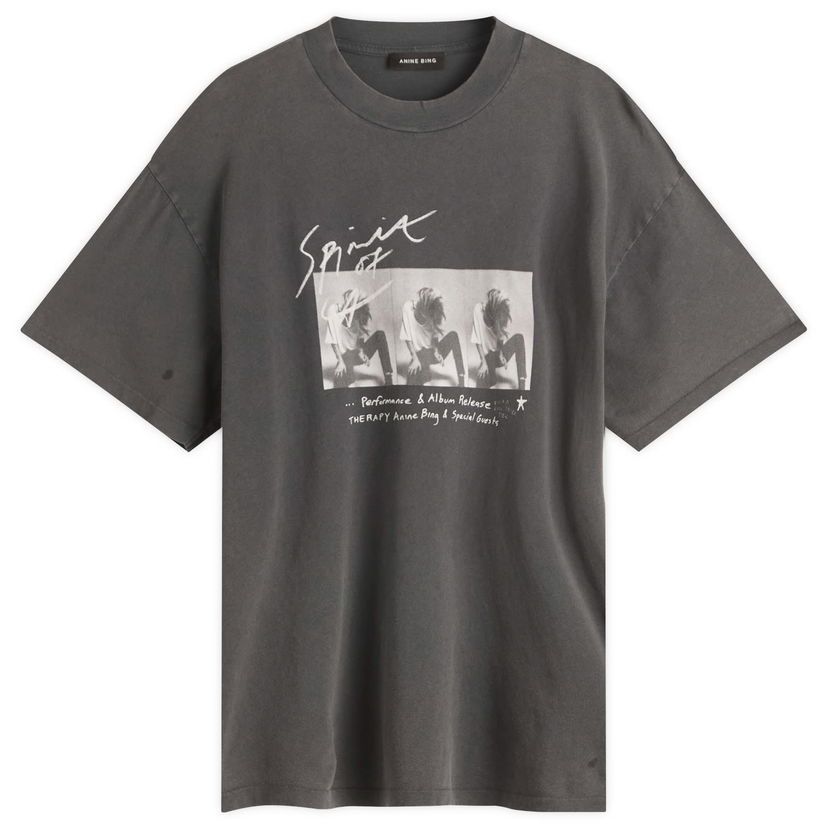 Majica Anine Bing Anine Bing Ashton Concert T-Shirt, Size Large Siva | A-08-11304-WBL1