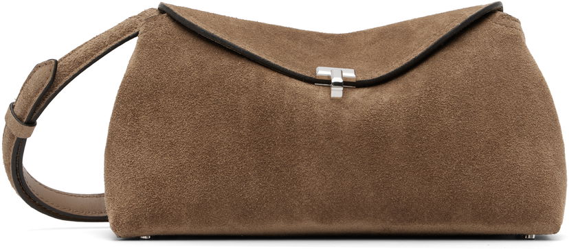 Torbica TOTEME Totême T-Lock Suede Clutch Rjava | 241-WAL944-LE0004