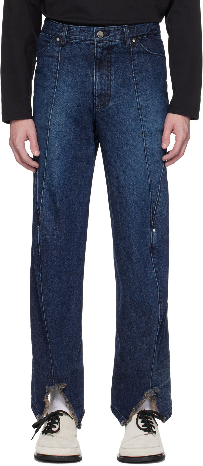 Kavbojke ADER ERROR ADER error Twisted Jeans Modra | BO01SSJE0105BL
