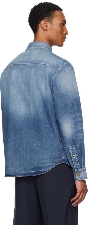 Srajce Versace Versace Denim Shirt Modra | 1013887_1A14406, 2