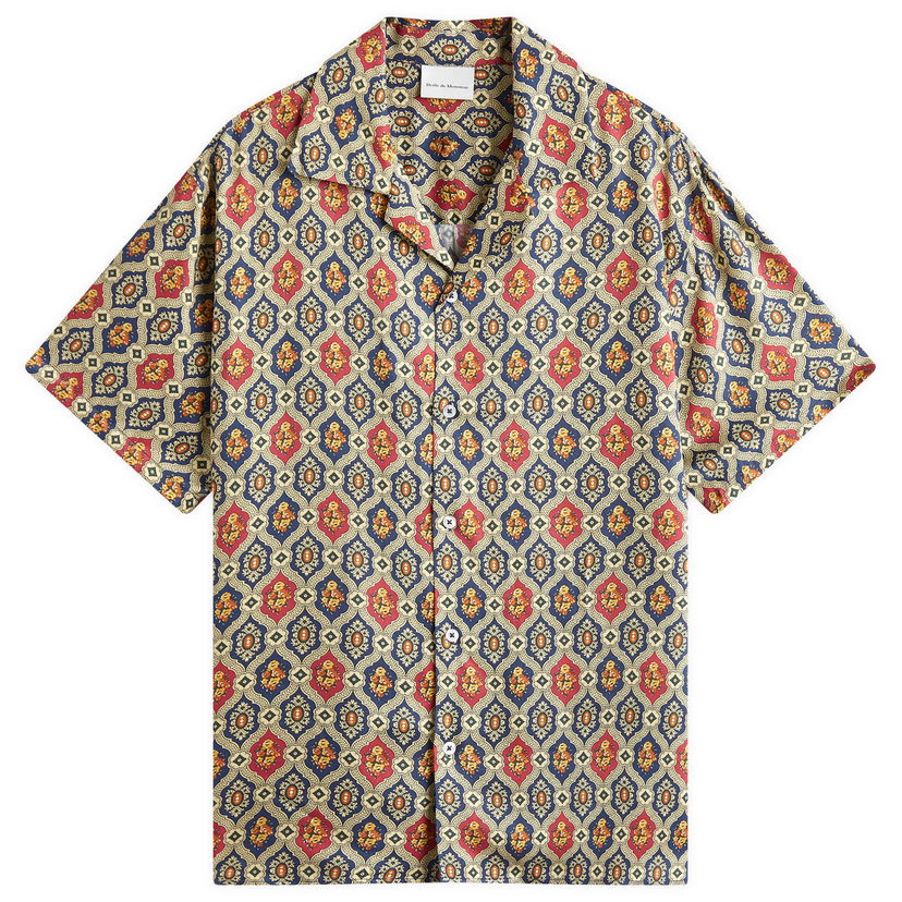 Srajce Drôle de Monsieur Tile Print Vacation Shirt Modra | F-SH198-VI015-NY