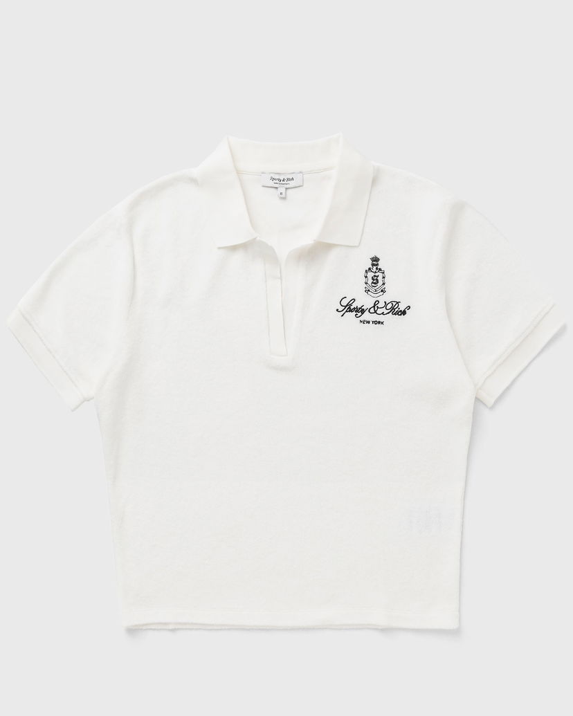 Polo majica Sporty & Rich Sporty & Rich Women's Vendome Terry Polo Shirt Bela | TO001602231WH01