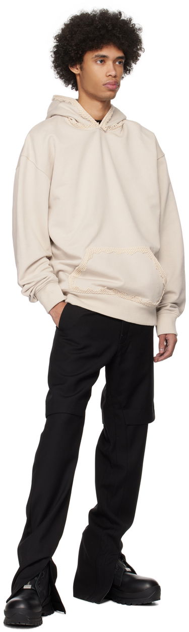 Pulover HELIOT EMIL Spherical Lace Detail Hoodie Bež | PRESS24_M_08_061_ST18, 3