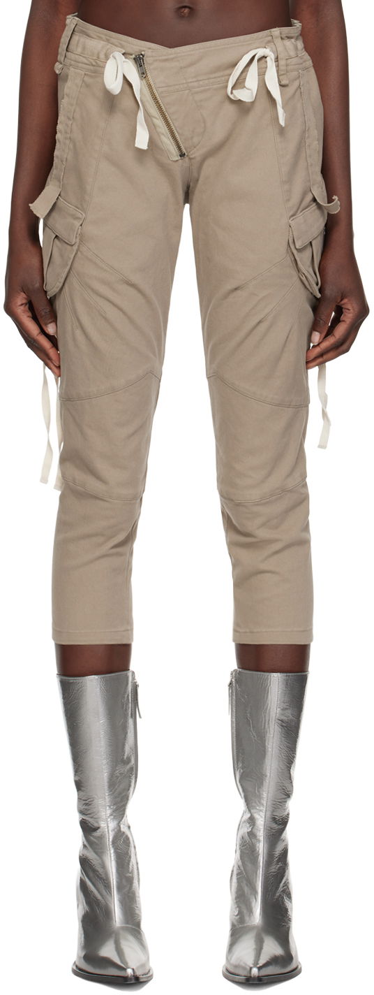 Cargo hlače Ottolinger Ottolinger Cropped Cargo Pants Bež | 0903801