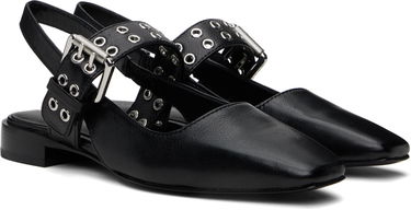 Oblačila rag & bone Rag & Bone Astra Leather Slingback Slippers Črna | WFF24SF002TB2, 3