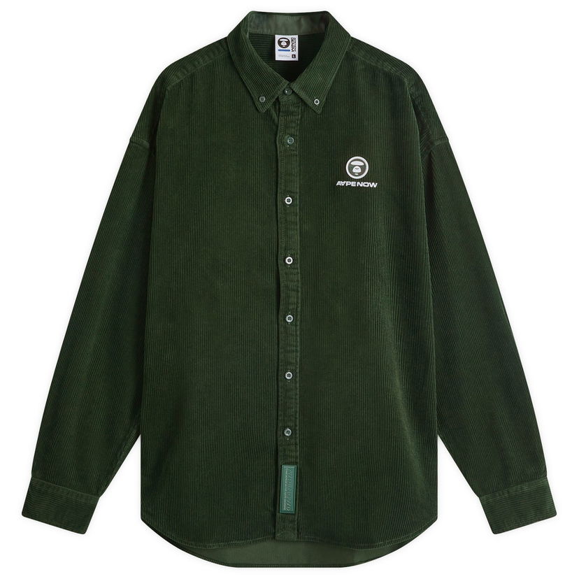 Srajce AAPE by A Bathing Ape AAPE Now Corduroy Shirt Zelena | AAPSTM8499XXNGRD
