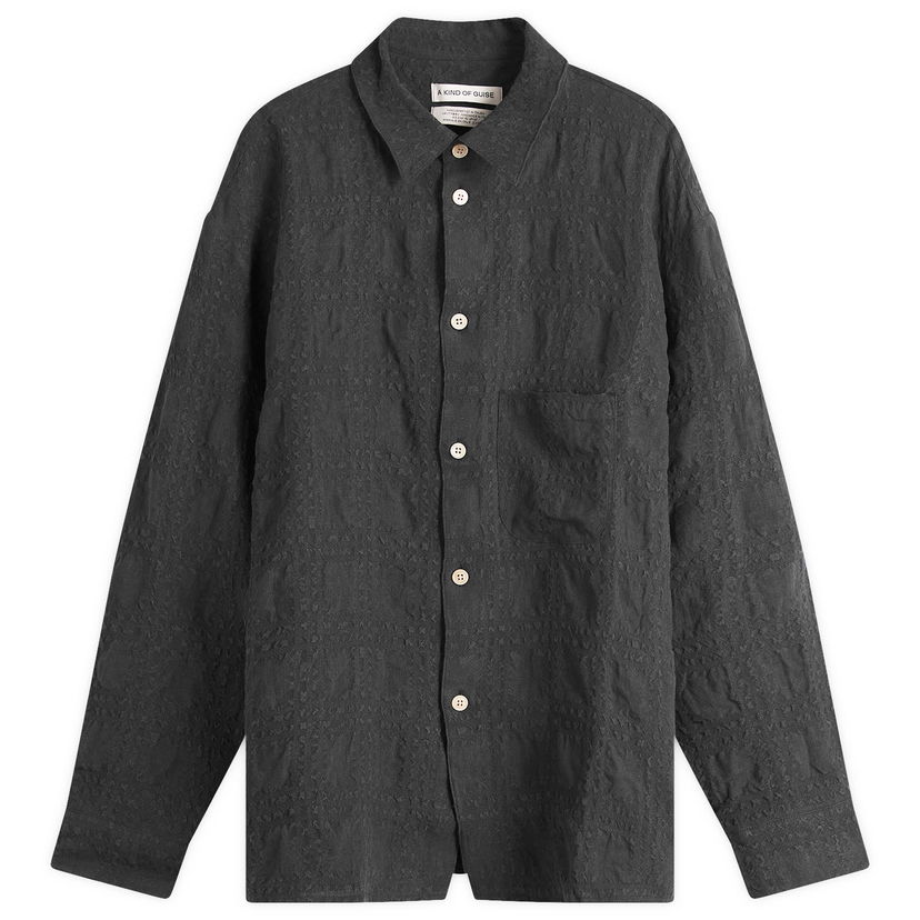 Srajce A Kind of Guise Gusto Seercheck Shirt, Size Large Črna | 107-13601-781