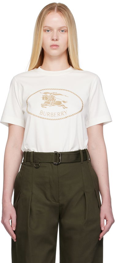 Majica Burberry Burberry Knight Stamp Cotton T-Shirt Bela | 8109817, 0