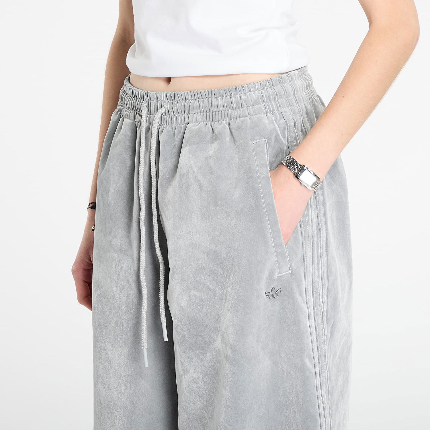 Trenirka adidas Originals Brushed Twill Oversized Firebird Track Pants Siva | JW7331, 1