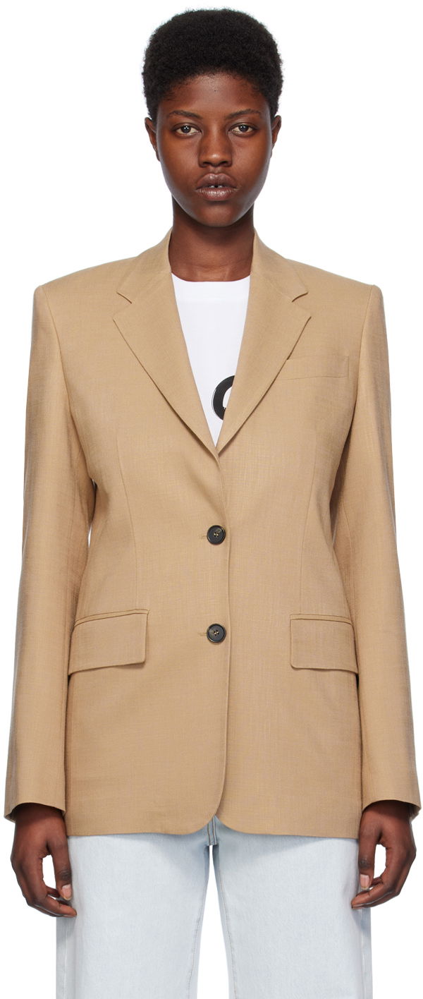 Jakna MSGM Single-Breasted Blazer Bež | 3641MDG23 247010