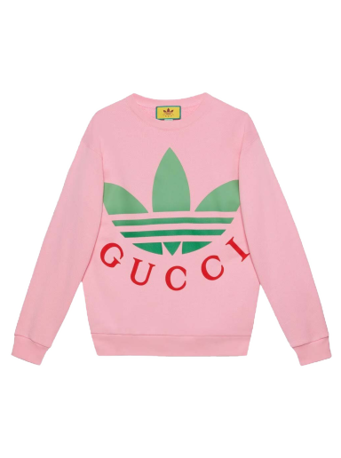 Pulover Gucci adidas x Cotton Jersey Crewneck Roza | 721361 XJE2B 5904