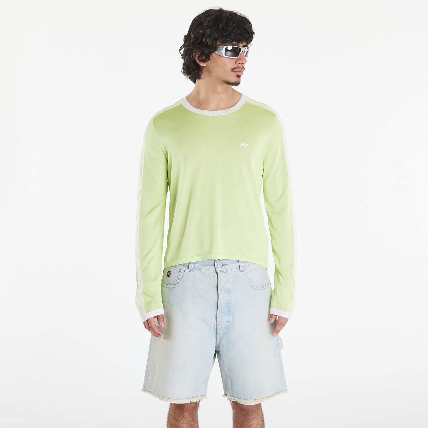 Majica adidas Originals Wales Bonner x Knit Long sleeve Tee Semi Frozen Yellow/ White Rumena | IZ1892, 0