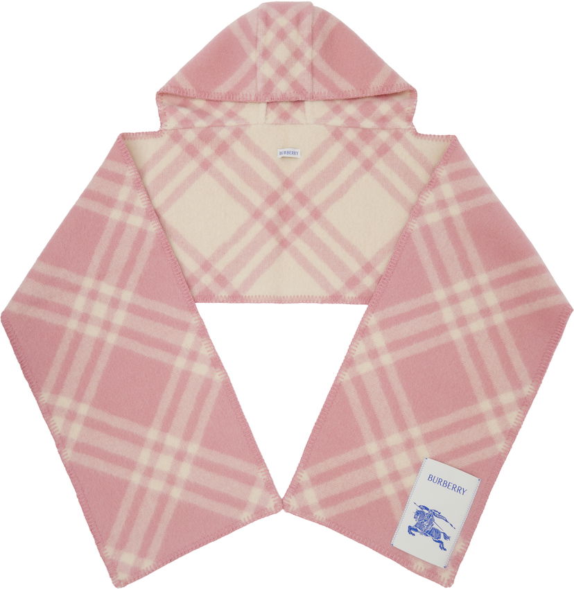 Šala Burberry Burberry Check Hooded Scarf Roza | 8114136