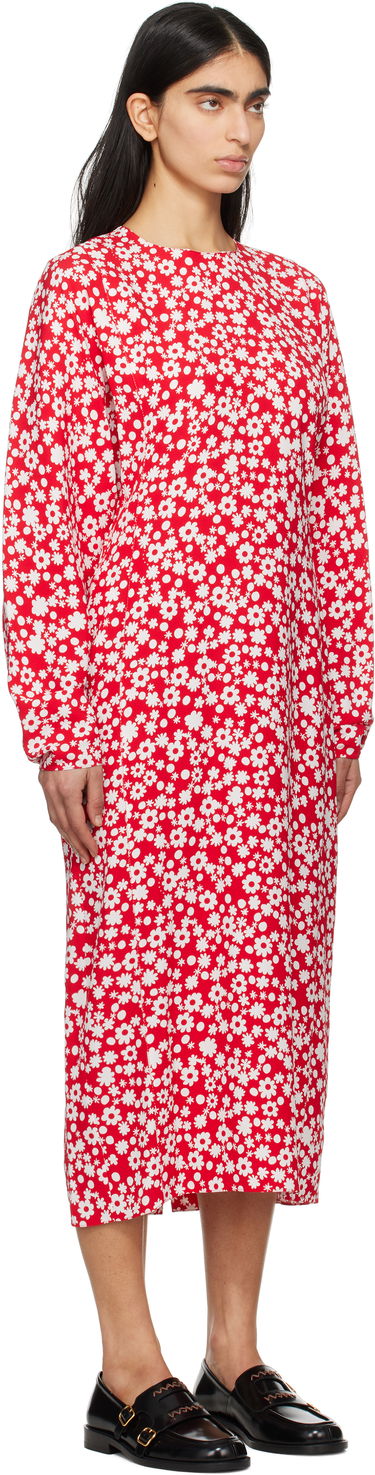 Obleke Marni Marni Pop Fields Midi Dress Rdeča | ABMA1360S0 UTVA45, 1