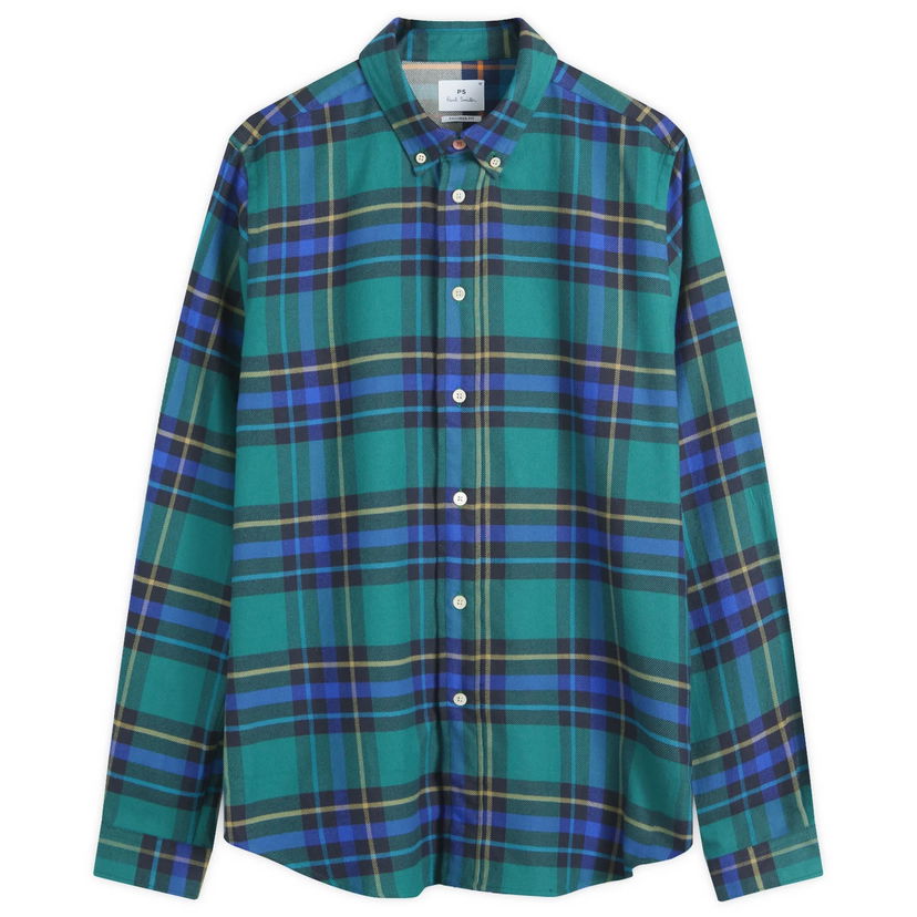 Srajce Paul Smith Paul Smith Checked Long Sleeve Shirt, Size Large Zelena | M2R-450Y-N22202-33