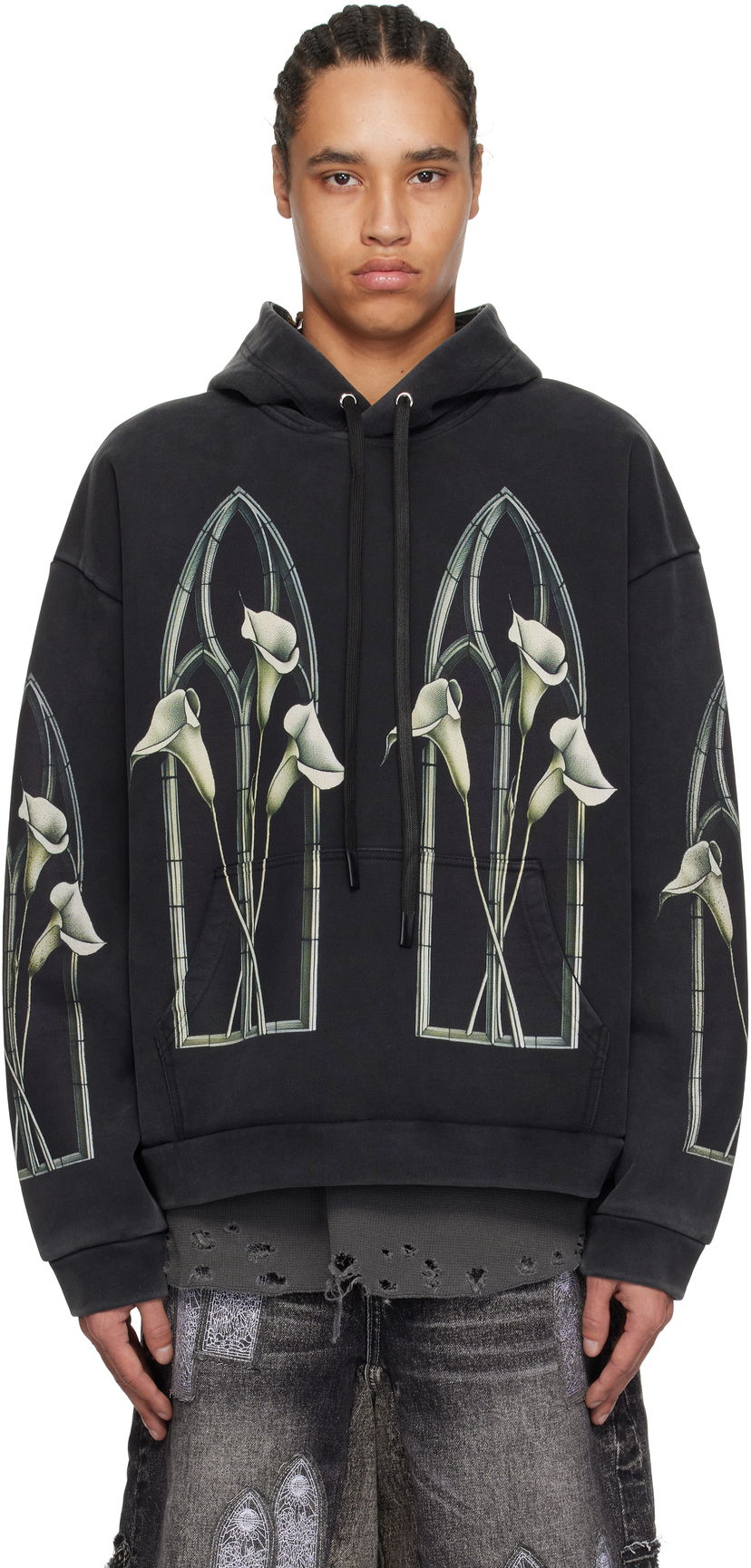 Pulover Who Decides War Who Decides War Calla Window Hoodie Črna | 1110060030SS25