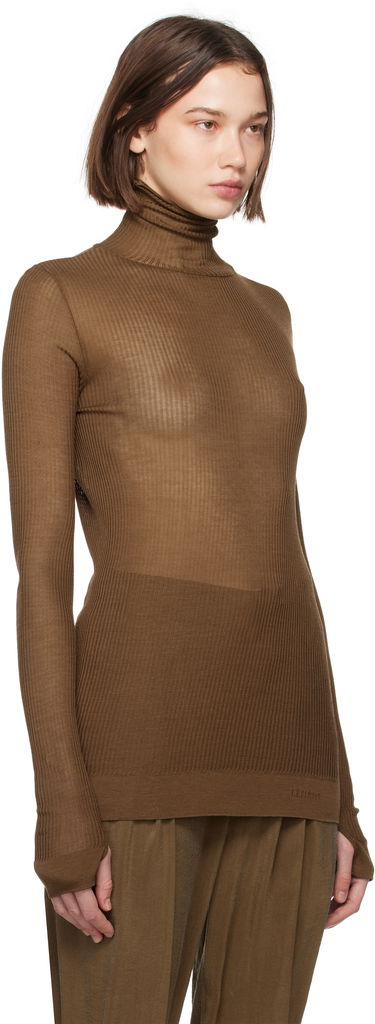 Majica LEMAIRE Seamless Turtleneck Top Rjava | TO1279 LK1017, 3