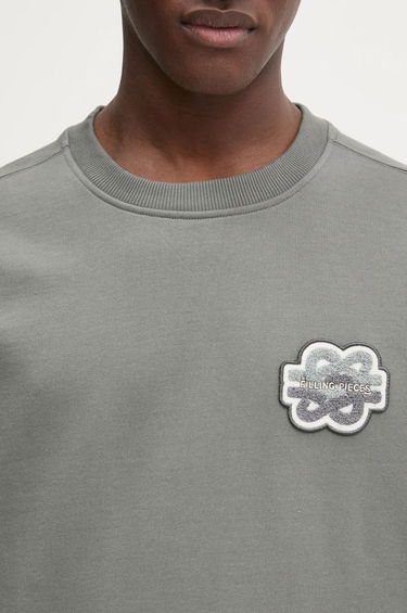 Pleteni pulover Filling Pieces Filling Pieces Gowtu Crewneck Sweatshirt with Applique Siva | 74533926002, 6
