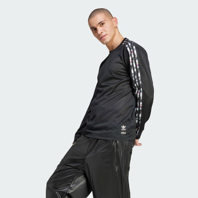 Majica adidas Performance Pride Mesh 3-Stripes Long Sleeve Črna | IZ4893