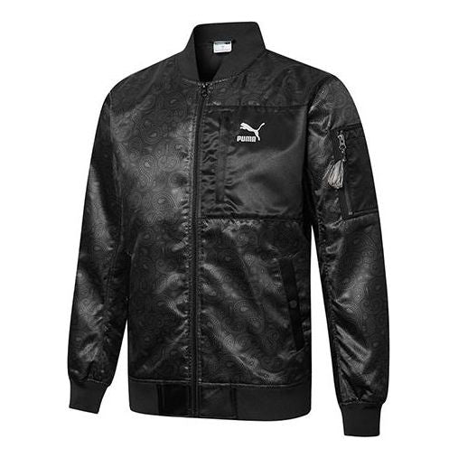 Bomber jakna Puma Paisley Logo Aviator Jacket Črna | 534971-01
