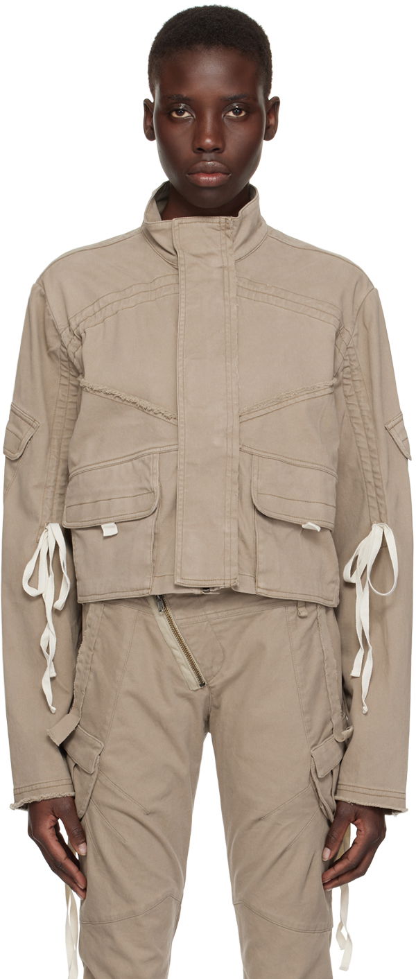Jakna Ottolinger Ottolinger Drawstring Crop Jacket Bež | 0904001, 0