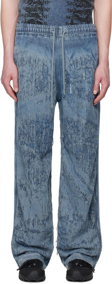 Trenirka Diesel Diesel D-Enimos-FSG Acid Wash Drawstring Lounge Pants Modra | A18936-068RQ-01, 0
