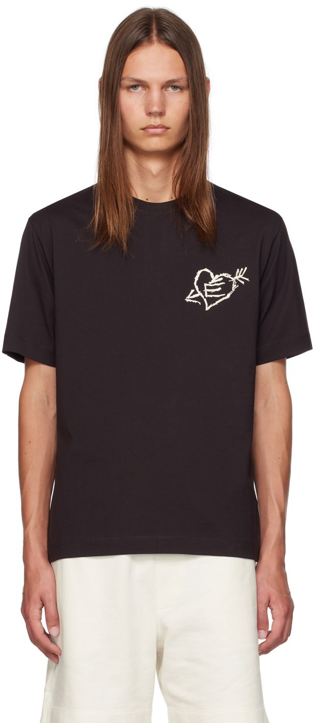 Majica Études Études Wonder Graffiti T-Shirt Rjava | H23MM108A00770